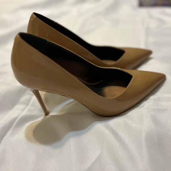 Jeffrey Campbell Lure Nude Patent Leather 4in Heels - Women’s 10 - Picture 6 of 8